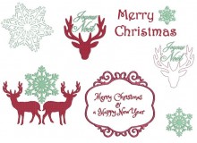 Stickserie - Fancy Christmas Silhouette